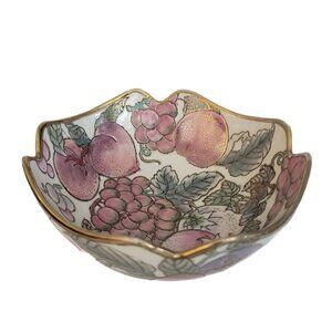 Toyo Porcelain Hand Painted Cloisonne Decorative Bowl Grandma Core